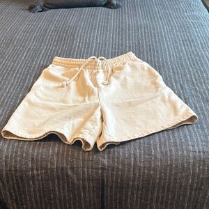 Skims Heavy Jersey Long Short in Cream size XS